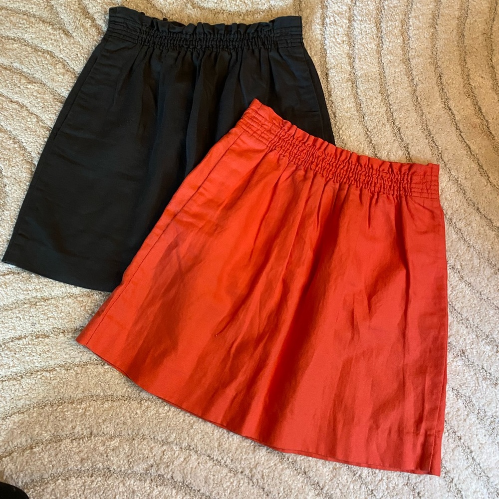 Jcrew soft paper bag skirts